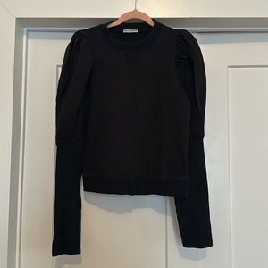 ULLA JOHNSON - PHILO PULLOVER- puff sleeve sweatshirt, size M
